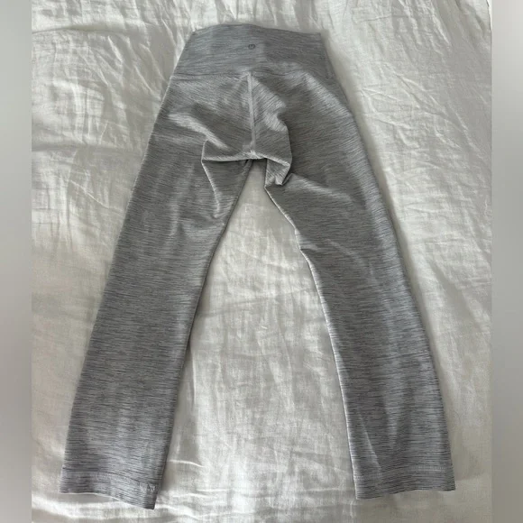 Lululemon Athletica Gray Leggings High-Waisted Stretch - Picture 2 of 3